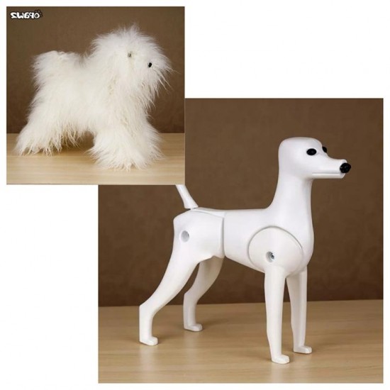 Toy Poodle Model Dog with White Wig Opawz